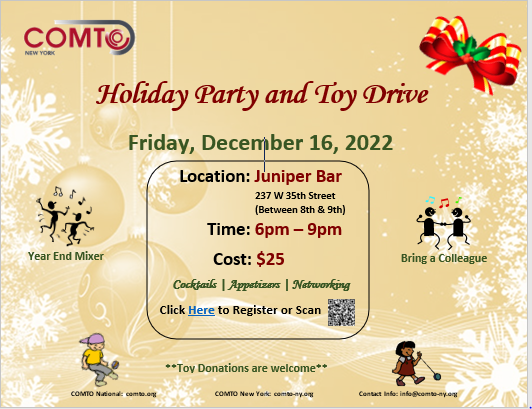 COMTO New York Holiday Networking & Toy Drive