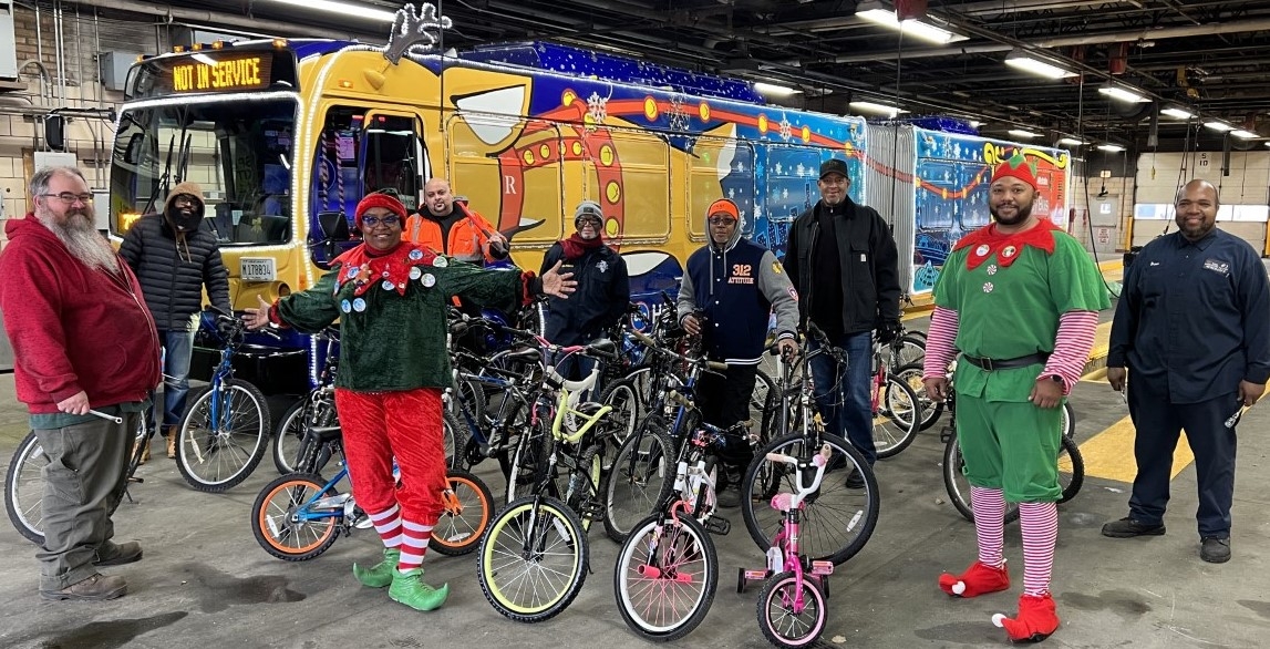 COMTO Chicago Donates Bike for Kids at St. Sabina's Toy Shower