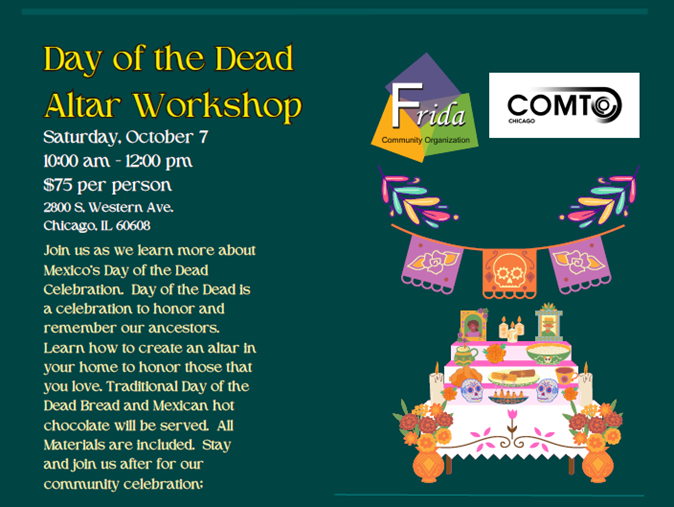 Frida Community Organization presents a Day of the Dead Workshop for COMTO Members 