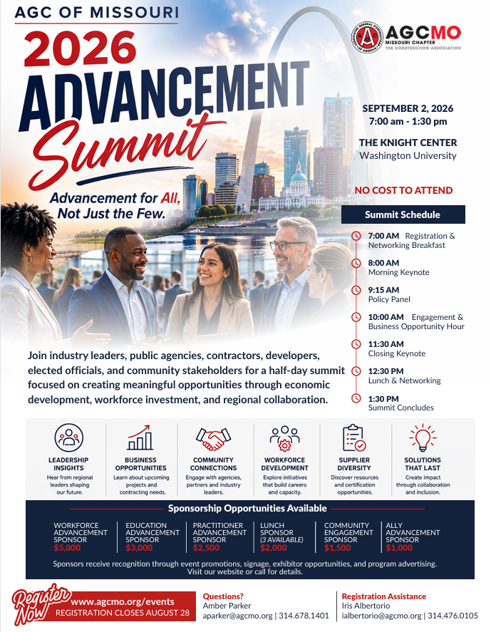 AGC OF MISSOURI PRESENTS: 2026 ADVANCEMENT SUMMIT