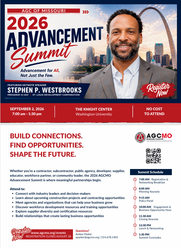 AGC OF MISSOURI ANNOUNCES: Stephen P. Westbrooks, Keynote Speaker at the 2026 Advancement Summit