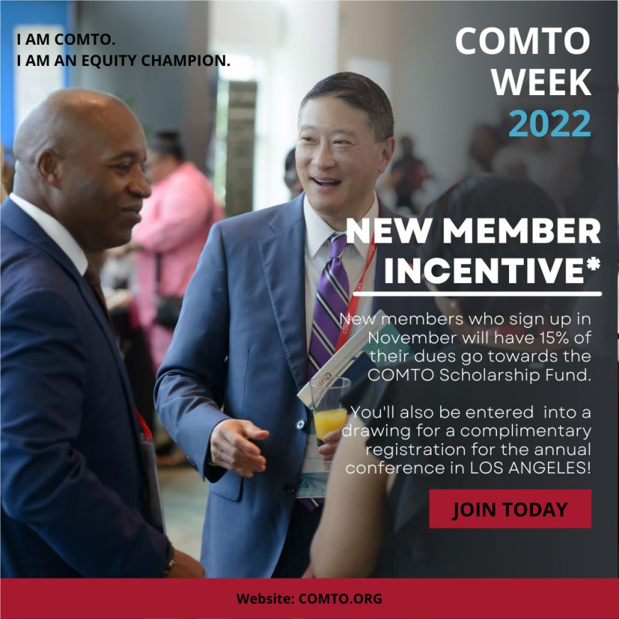 COMTO WEEK 2022 New Member Incentive