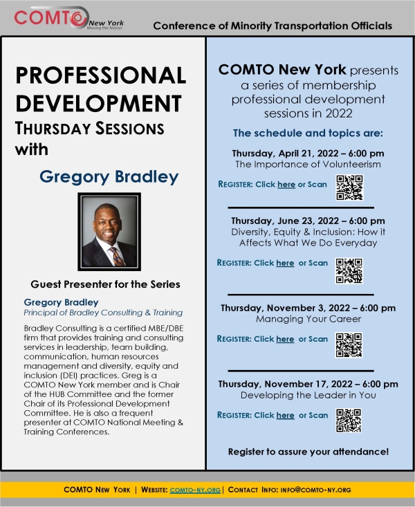 2022 Professional Development Thursdays Flyer