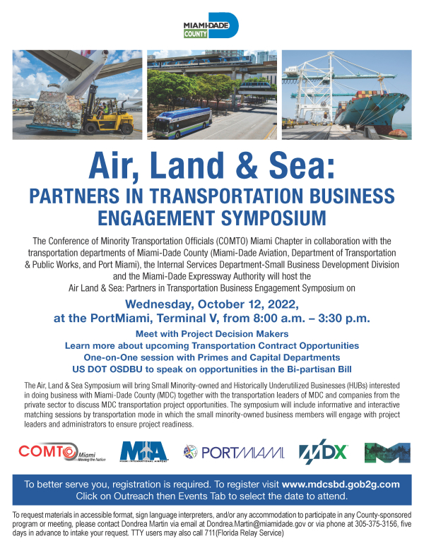 Air, Land & Sea: Partners in Transportation Business Engagement Symposium