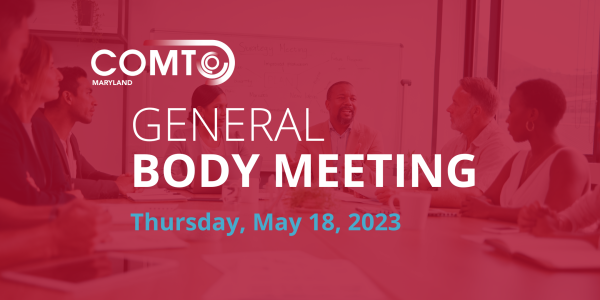 COMTO Maryland General Body Meeting | May 18, 2023