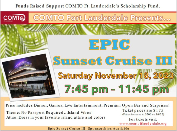 COMTO Ft. Lauderdale Sunset Cruise III
