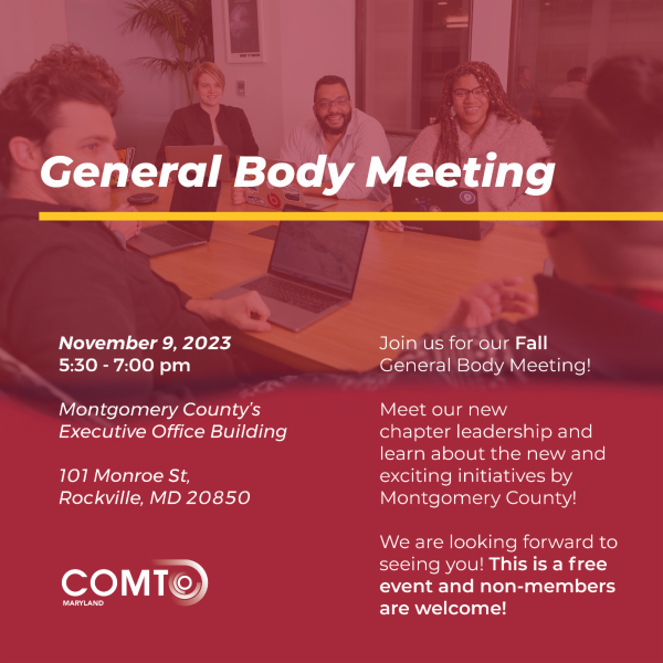 COMTO MD General Meeting