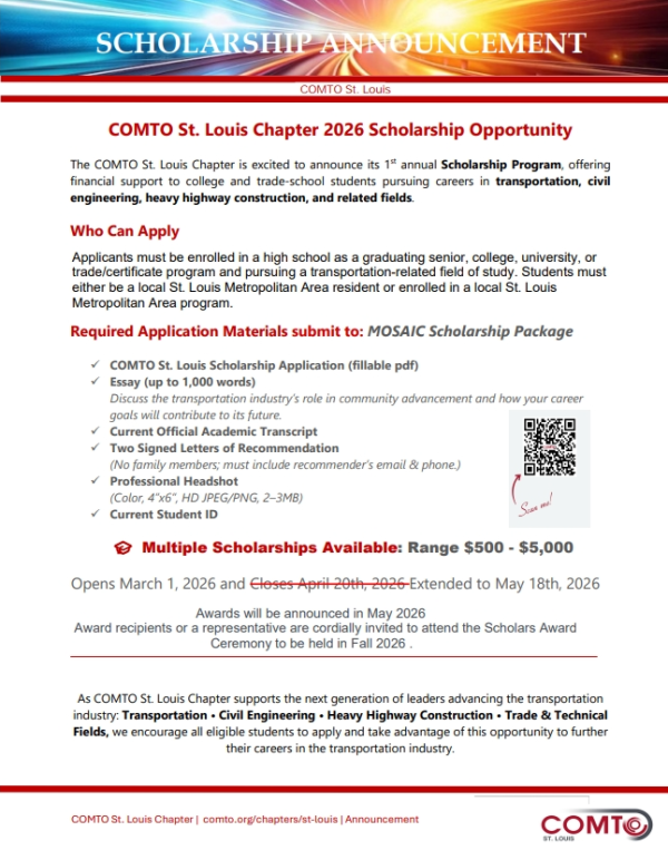 COMTO St. Louis Scholarship Announcement