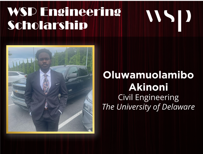 WSP Engineering Scholarship: Oluwamuolamibo Akinoni
