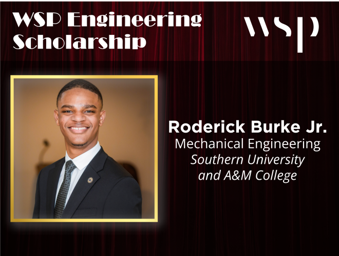 WSP Engineering Scholarship: Roderick Burke Jr