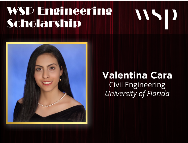 WSP Engineering Scholarship: Valentina Cara