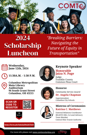 COMTO Columbus 2024 Scholarship Luncheon flyer